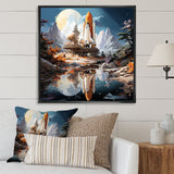 Rocketship Reflection On Water I - Rocketship Canvas Wall Art