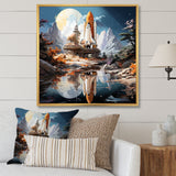Rocketship Reflection On Water I - Rocketship Canvas Wall Art
