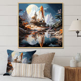 Rocketship Reflection On Water I - Rocketship Canvas Wall Art