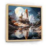 Rocketship Reflection On Water I - Rocketship Canvas Wall Art