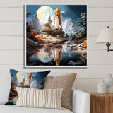 Rocketship Reflection On Water I - Rocketship Canvas Wall Art