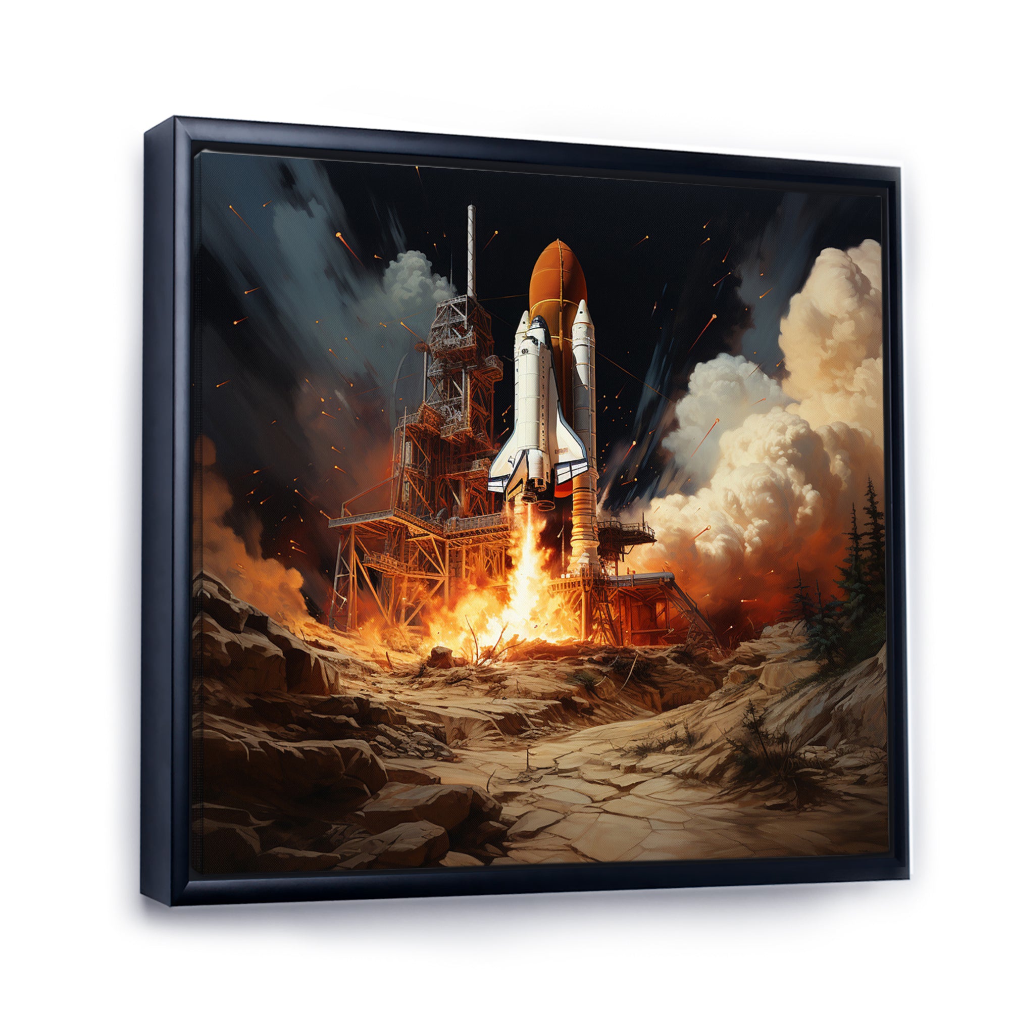 Rocketship Remembrance I - Rocketship Canvas Wall Art