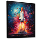 Rocketship Resonance - Rocketship Canvas Wall Art