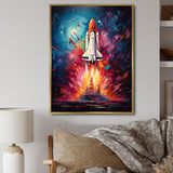 Rocketship Resonance - Rocketship Canvas Wall Art