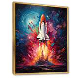 Rocketship Resonance - Rocketship Canvas Wall Art
