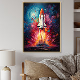 Rocketship Resonance - Rocketship Canvas Wall Art