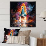Rocketship Revelation I - Rocketship Canvas Wall Art