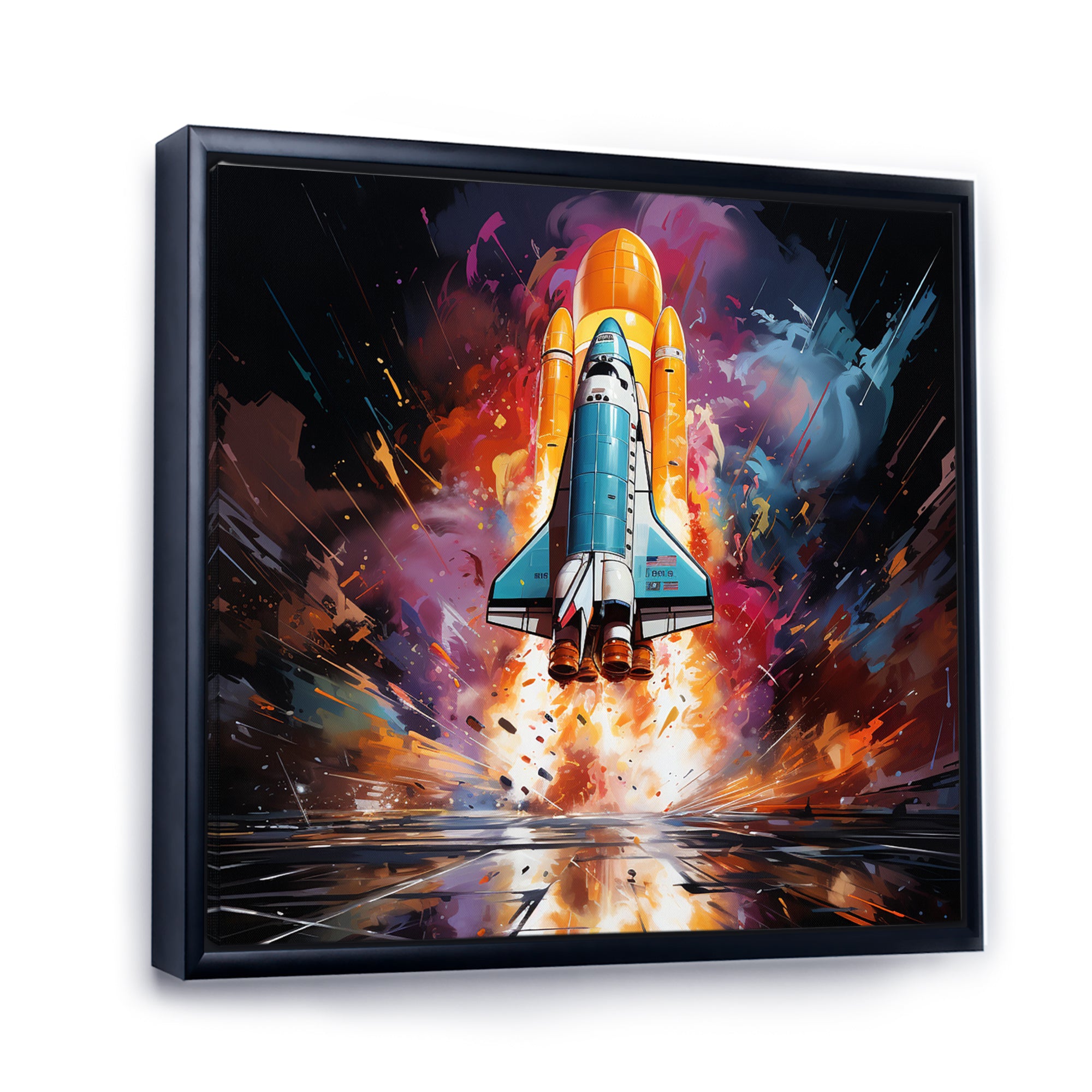 Rocketship Revelation I - Rocketship Canvas Wall Art
