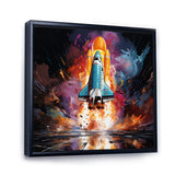 Rocketship Revelation I - Rocketship Canvas Wall Art