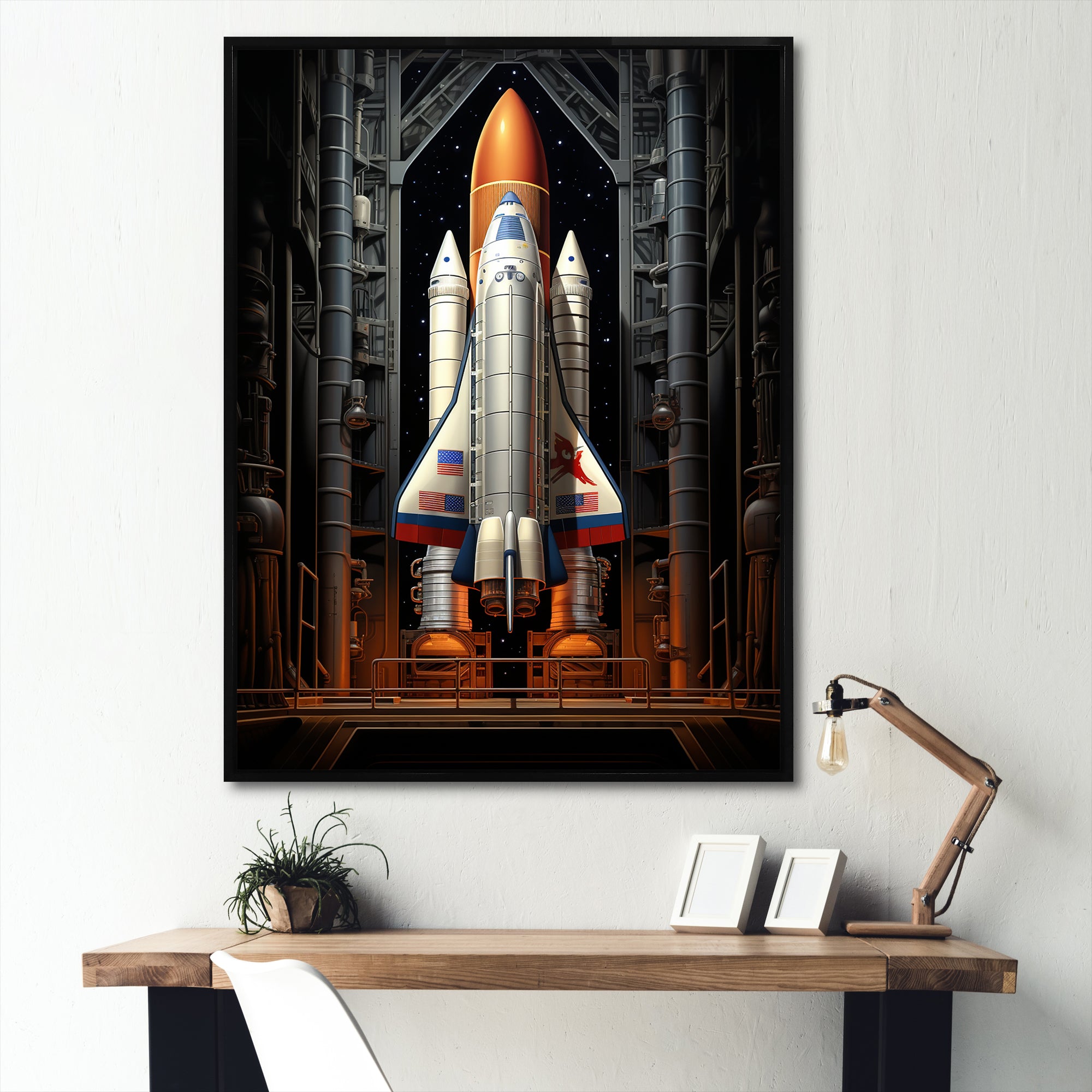 Rocketship Reverence I - Rocketship Canvas Wall Art