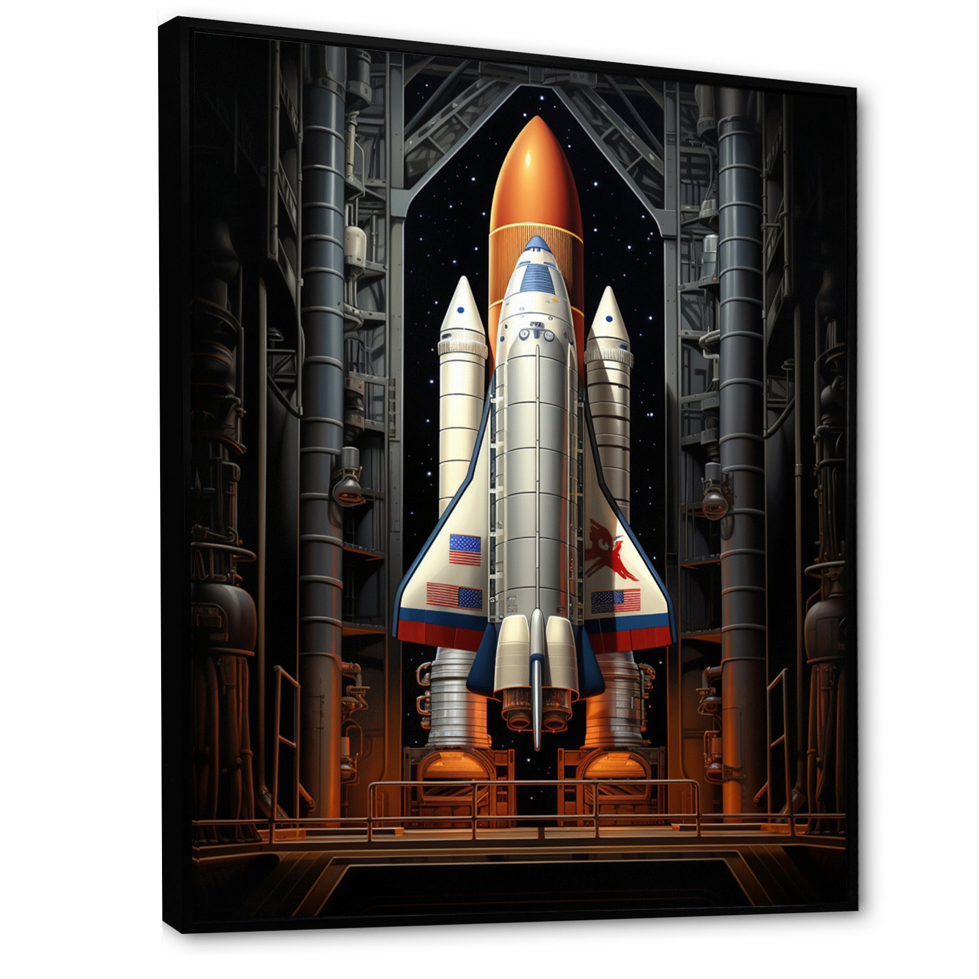 Rocketship Reverence I - Rocketship Canvas Wall Art