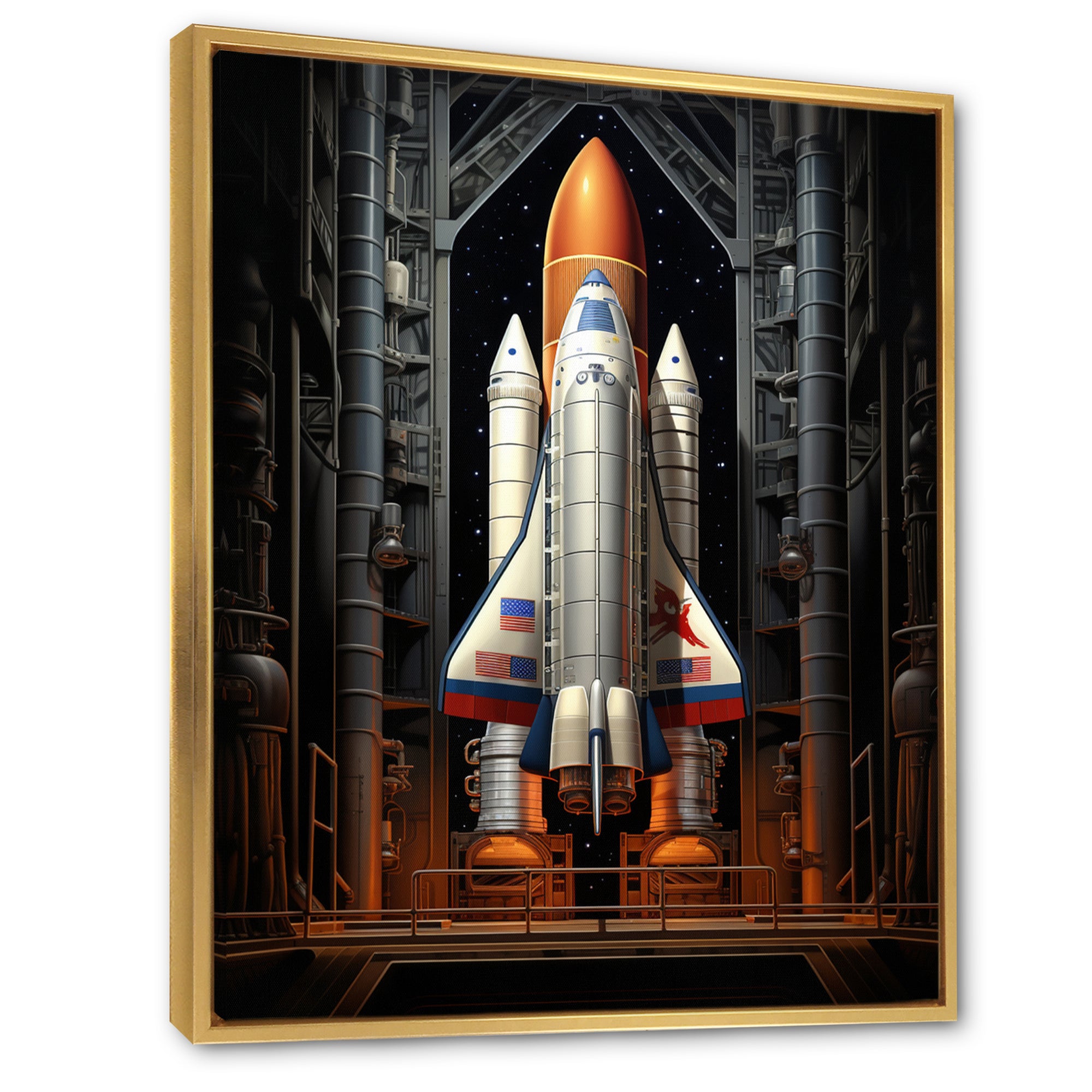 Rocketship Reverence I - Rocketship Canvas Wall Art