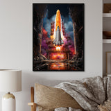 Rocketship Rhythm I - Rocketship Canvas Wall Art