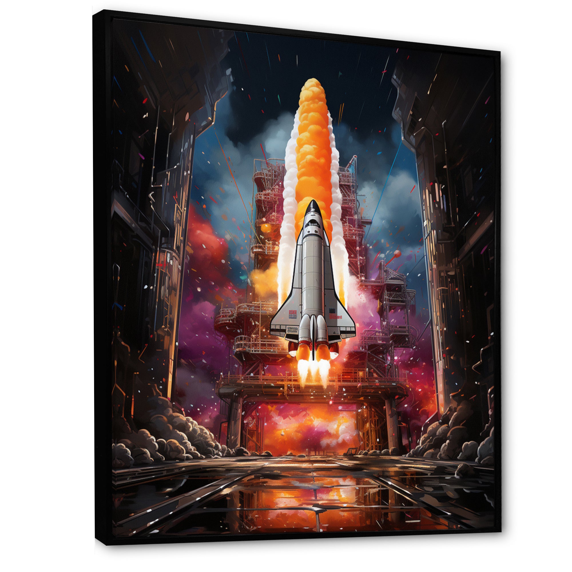 Rocketship Rhythm I - Rocketship Canvas Wall Art