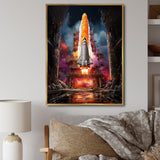 Rocketship Rhythm I - Rocketship Canvas Wall Art