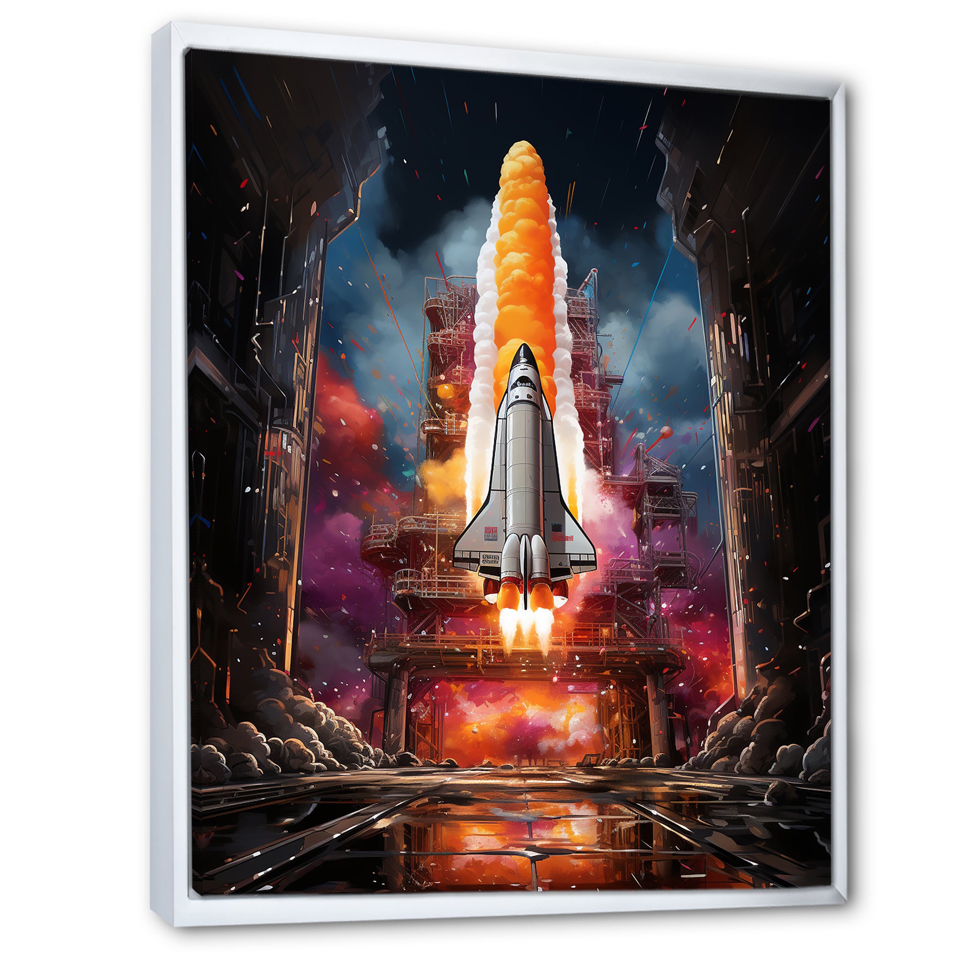 Rocketship Rhythm I - Rocketship Canvas Wall Art