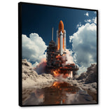 Rocketship Beyond The Atmosphere I - Rocketship Canvas Wall Art