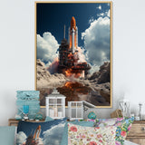 Rocketship Beyond The Atmosphere I - Rocketship Canvas Wall Art