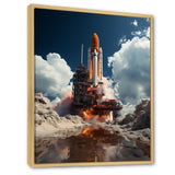 Rocketship Beyond The Atmosphere I - Rocketship Canvas Wall Art