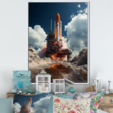 Rocketship Beyond The Atmosphere I - Rocketship Canvas Wall Art