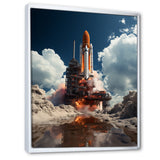 Rocketship Beyond The Atmosphere I - Rocketship Canvas Wall Art