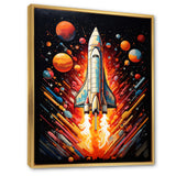 Rocketship Stellar Voyage I - Rocketship Canvas Wall Art