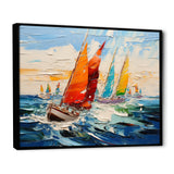 Sailboat Seascape Symphony I - Boat Sailing Canvas Wall Art