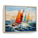 Sailboat Seascape Symphony I - Boat Sailing Canvas Wall Art