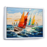Sailboat Seascape Symphony I - Boat Sailing Canvas Wall Art