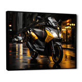 Yellow Black Scooter City Glide I - Scooter Canvas Wall Art