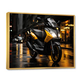 Yellow Black Scooter City Glide I - Scooter Canvas Wall Art