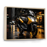 Yellow Black Scooter City Glide I - Scooter Canvas Wall Art