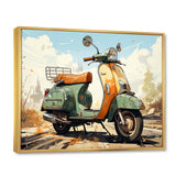 Scooter Retro Electric - Scooter Canvas Wall Art