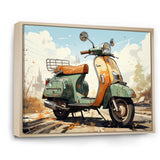 Scooter Retro Electric - Scooter Canvas Wall Art