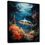 Teal Shark Animal Coastal Creatures - Shark Wall Art Prints