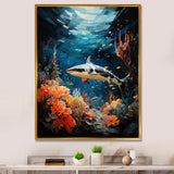 Teal Shark Animal Coastal Creatures - Shark Wall Art Prints