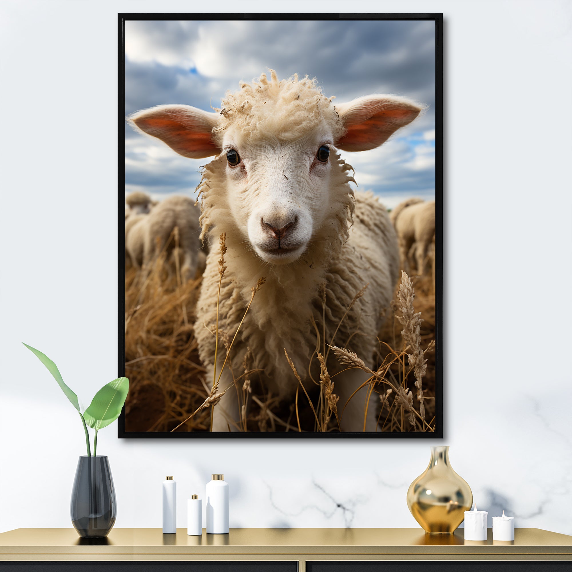 Sheep Selfie - Sheep Bedroom Wall Art