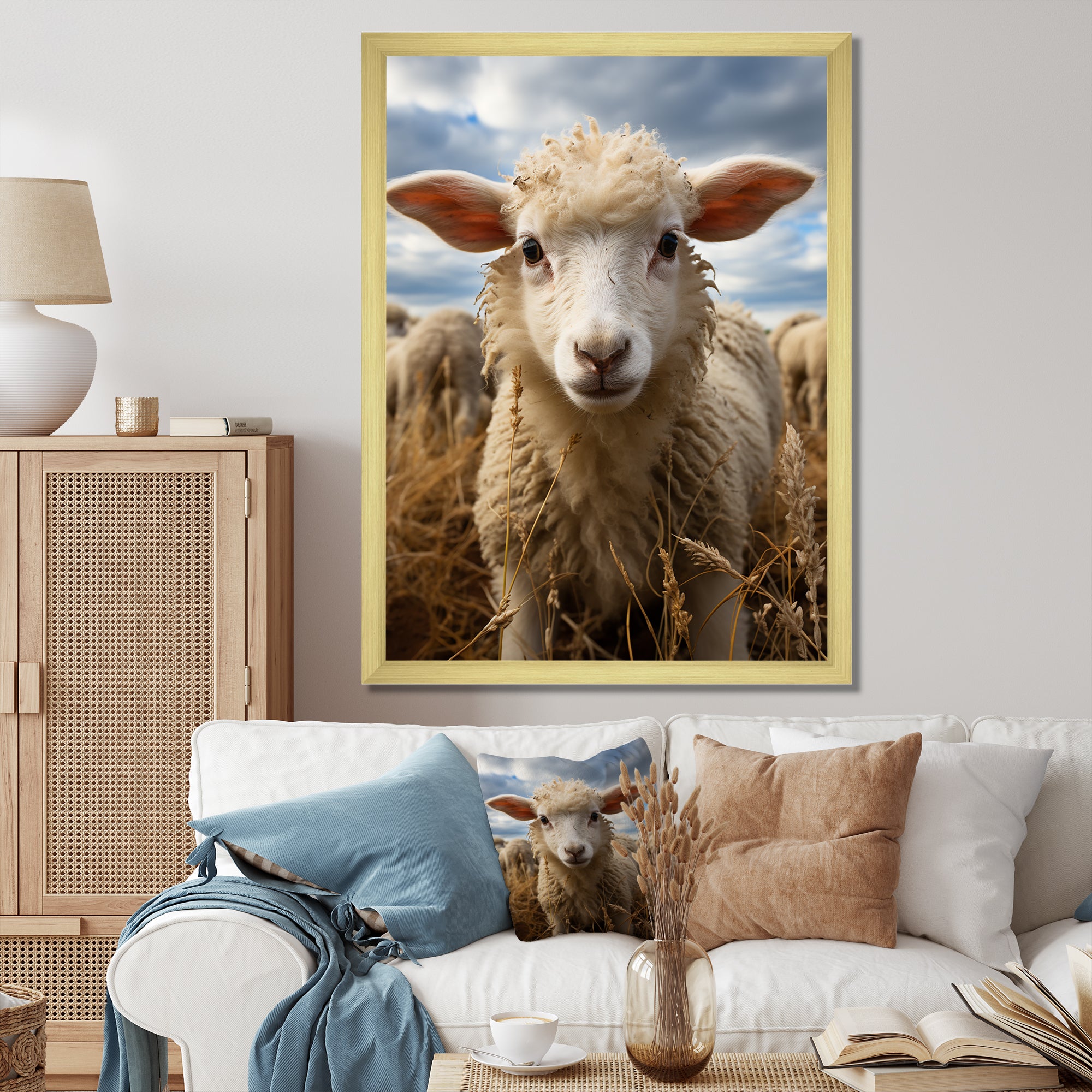 Sheep Selfie - Sheep Bedroom Wall Art