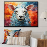 Sheep Serenity Geometric - Multi-Color Sheep Wall Art