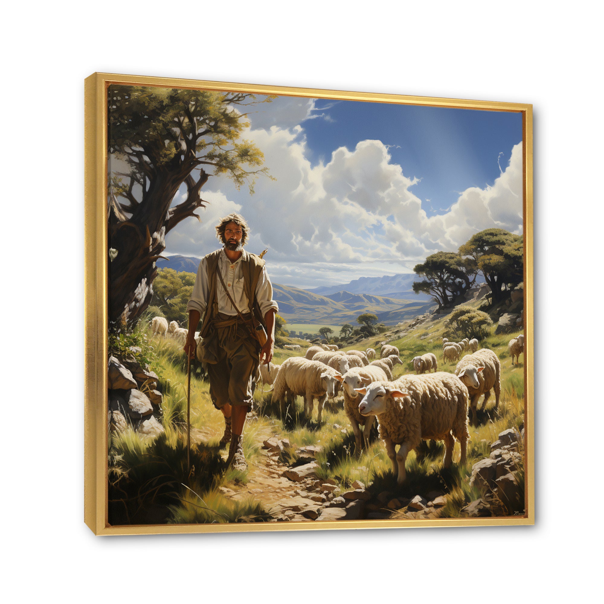 The Shepherds Song - Sheep Canvas Wall Art