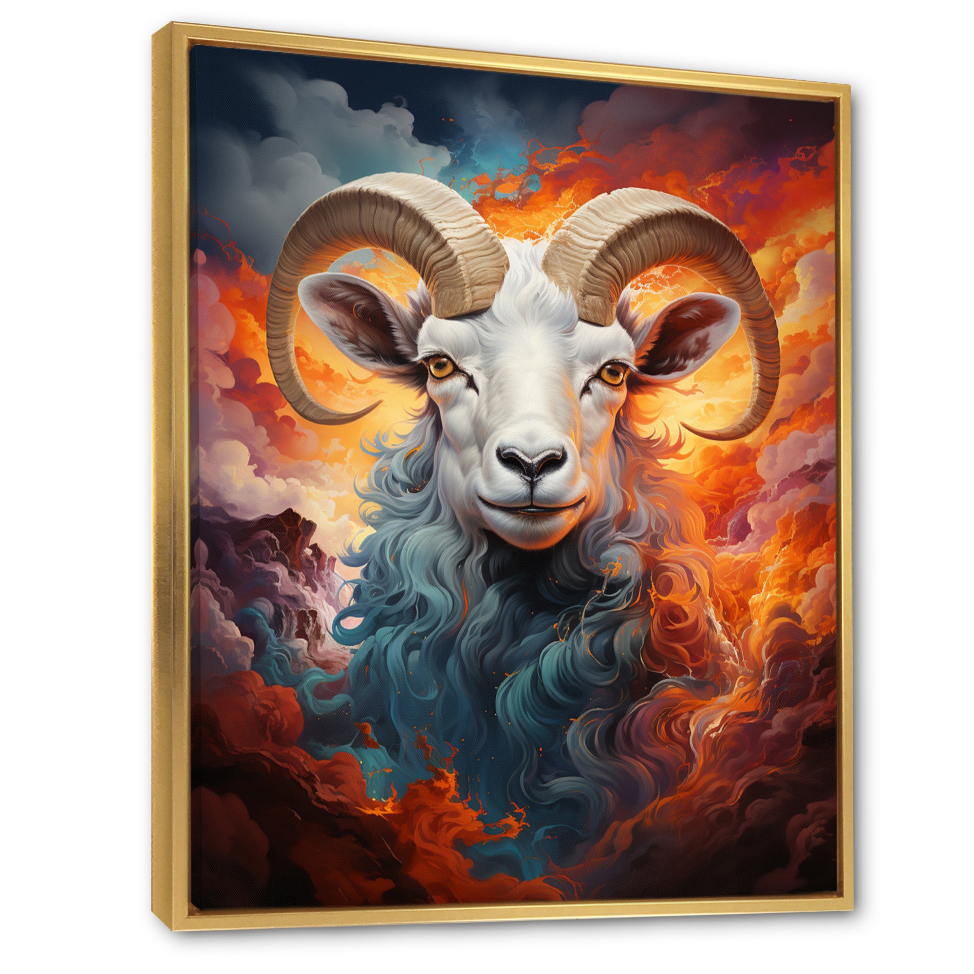 Teal Sheep Woolen Symphony - Teal Sheep Wall Art