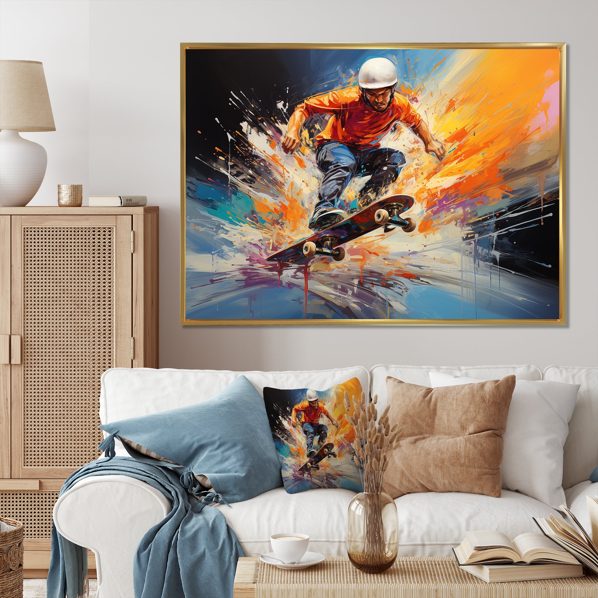 Skateboard Urban Pulse - Skateboard Canvas Wall Art