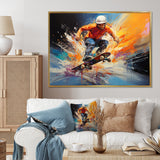Skateboard Urban Pulse - Skateboard Canvas Wall Art
