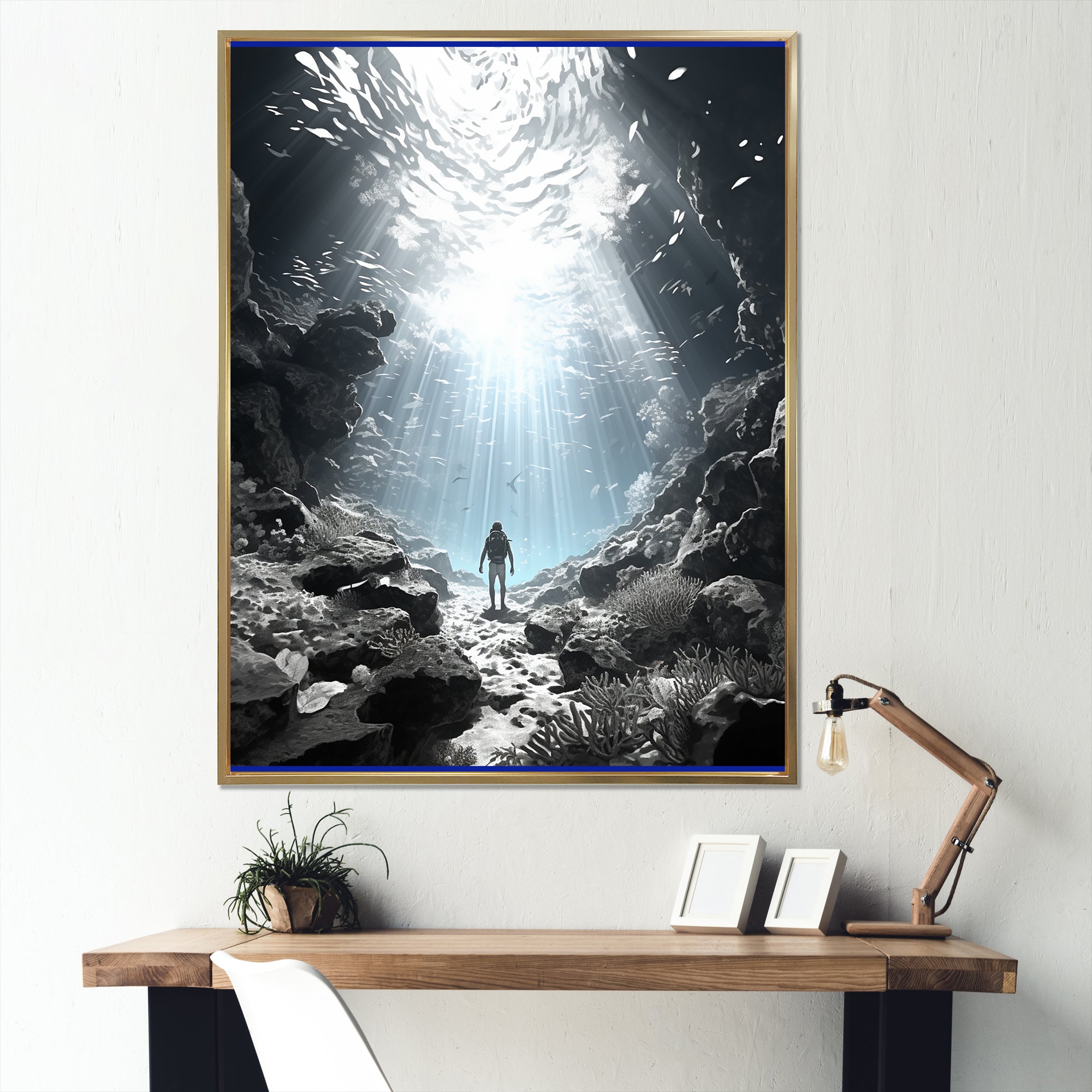 Snorkeling Underwater Adventure I - Snorkeling Canvas Wall Art