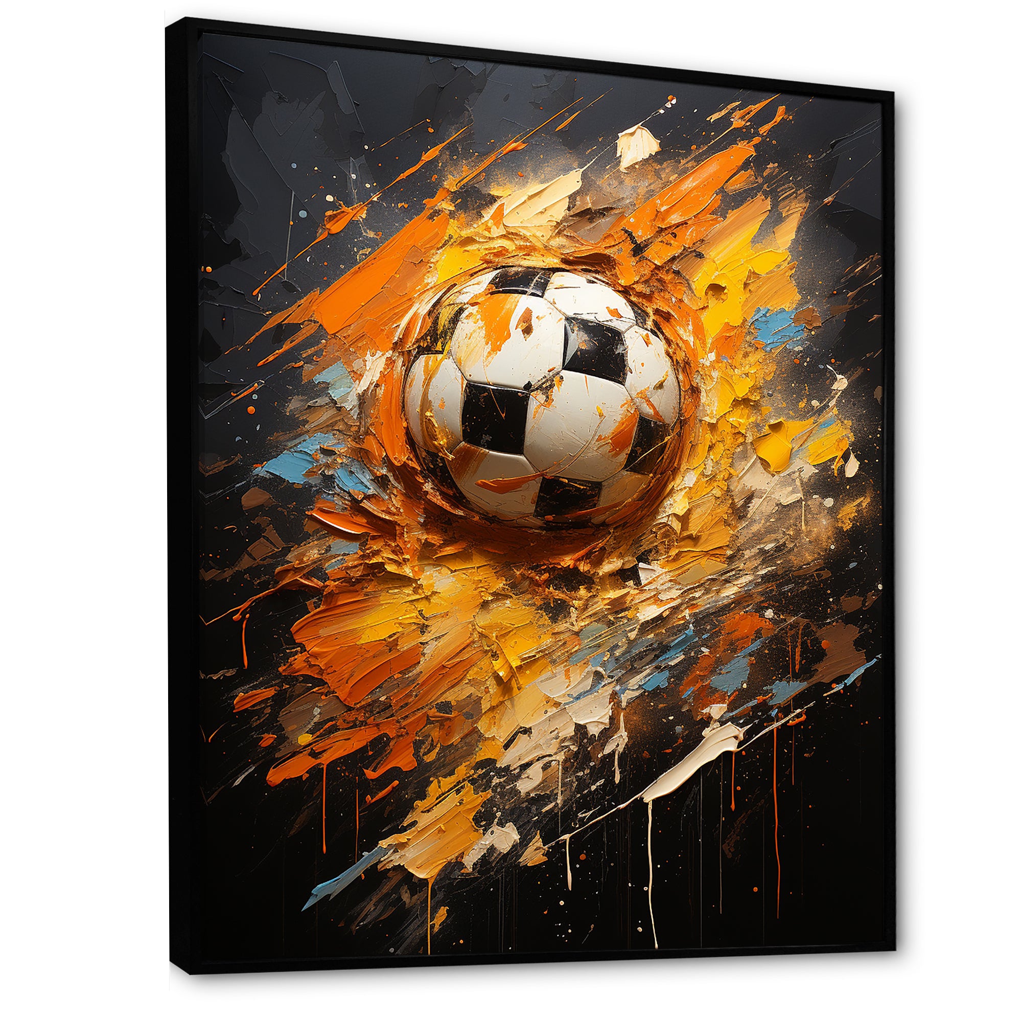 Soccer Abstract Striker - Soccer Canvas Wall Art