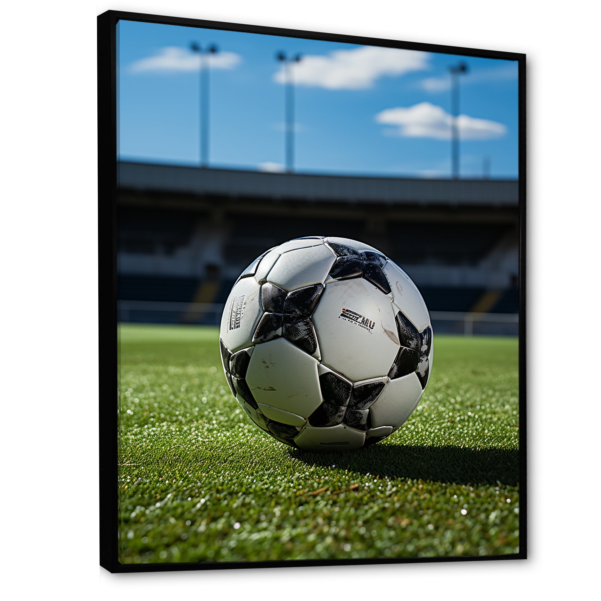 Soccer Ball Of Shadows I - Soccer Canvas Wall Art