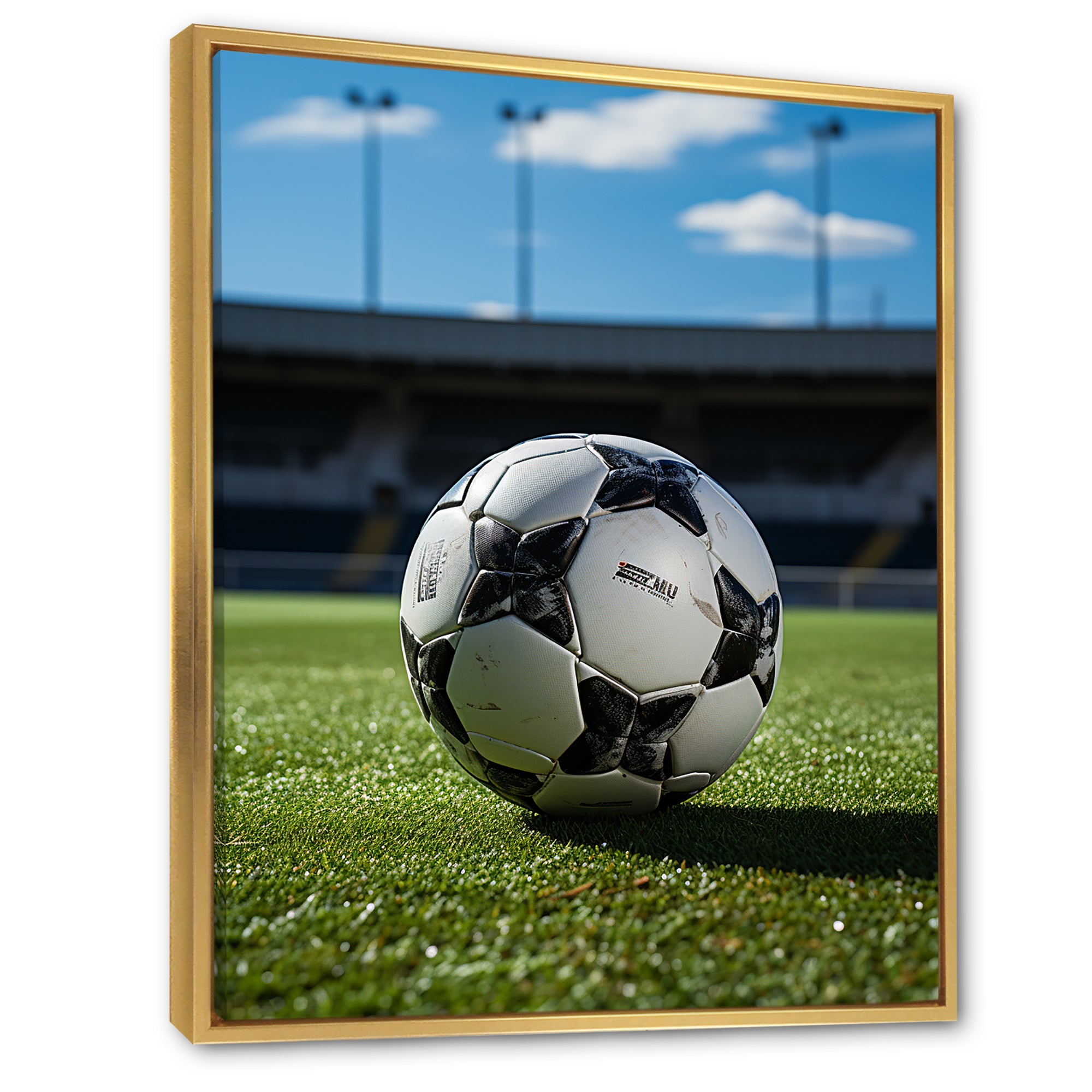 Soccer Ball Of Shadows I - Soccer Canvas Wall Art