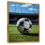Soccer Ball Of Shadows I - Soccer Canvas Wall Art