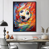 Abstract Soccer Energy - Soccer Canvas Wall Art