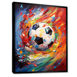 Abstract Soccer Energy - Soccer Canvas Wall Art